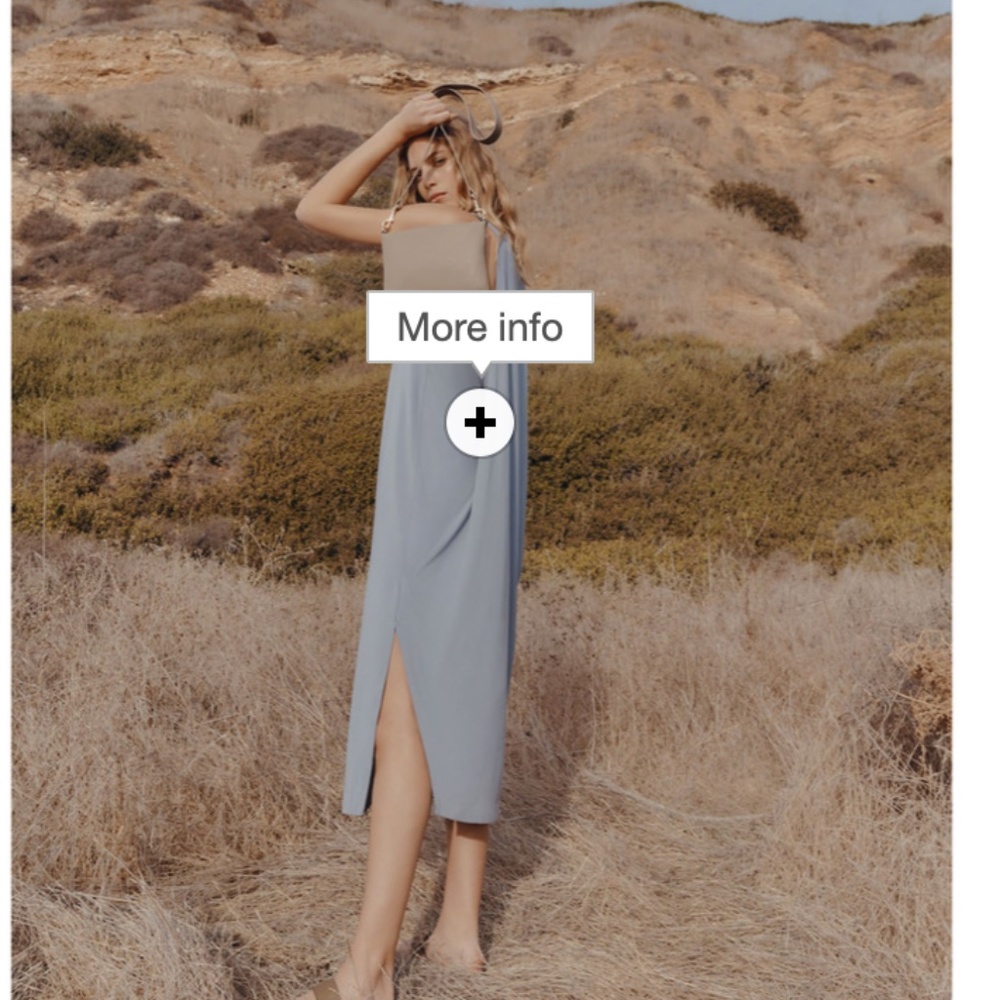 Cuyana  Drape-Back Dress XL Dusk Blue